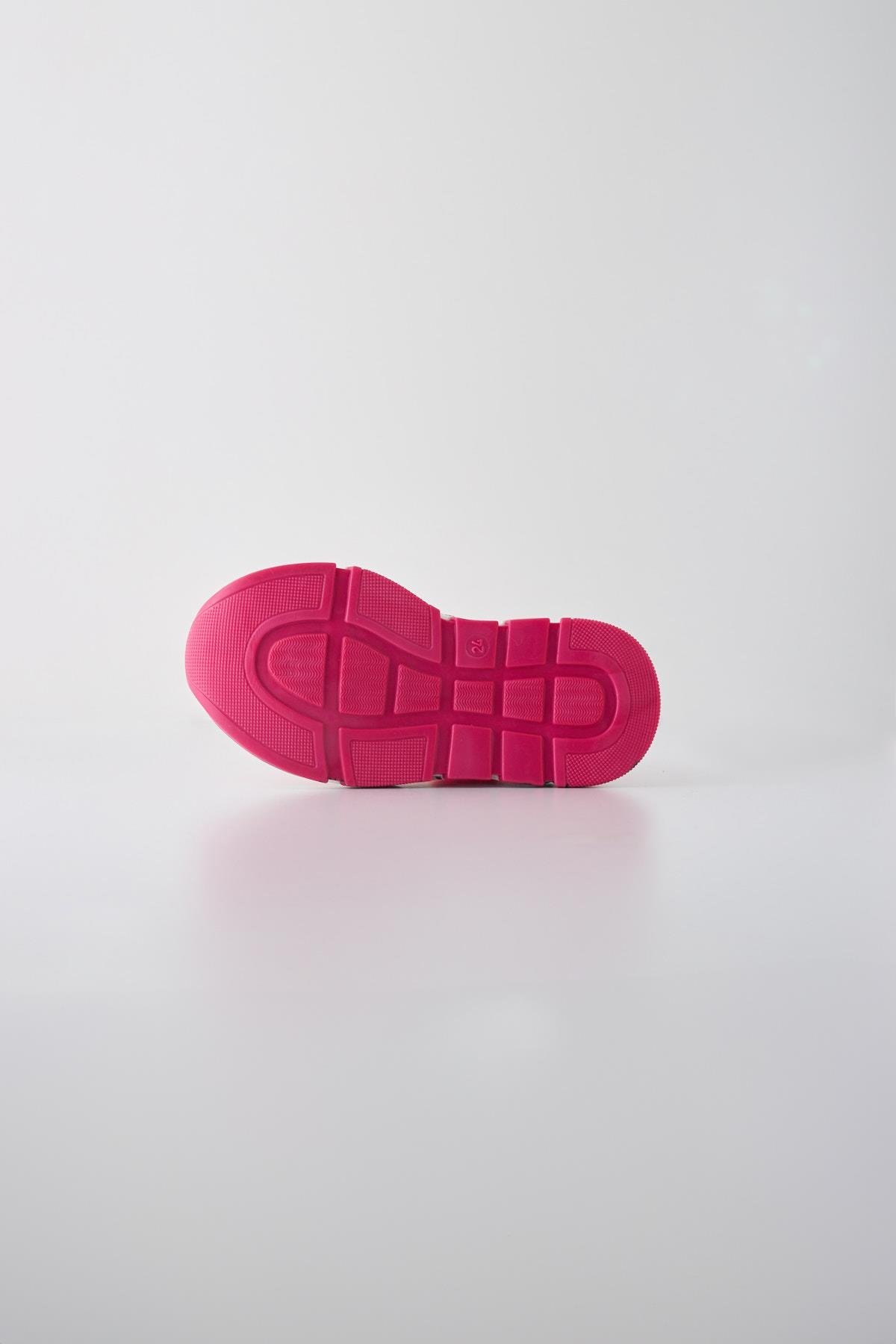 ◆riricoco◆ Rena Günlük Cırtlı Işıklı Kız Bebek Spor Ayakkabı Siyah - Altın