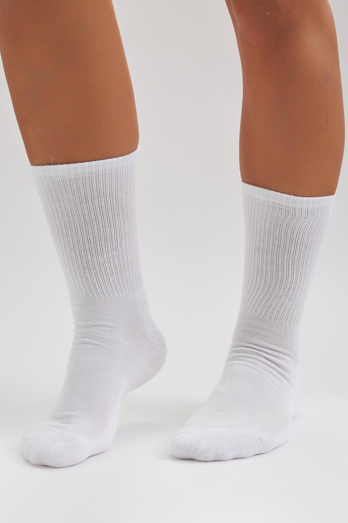 Havlu Taban Kısa Konç Basic Erkek Soket Çorap Beyaz