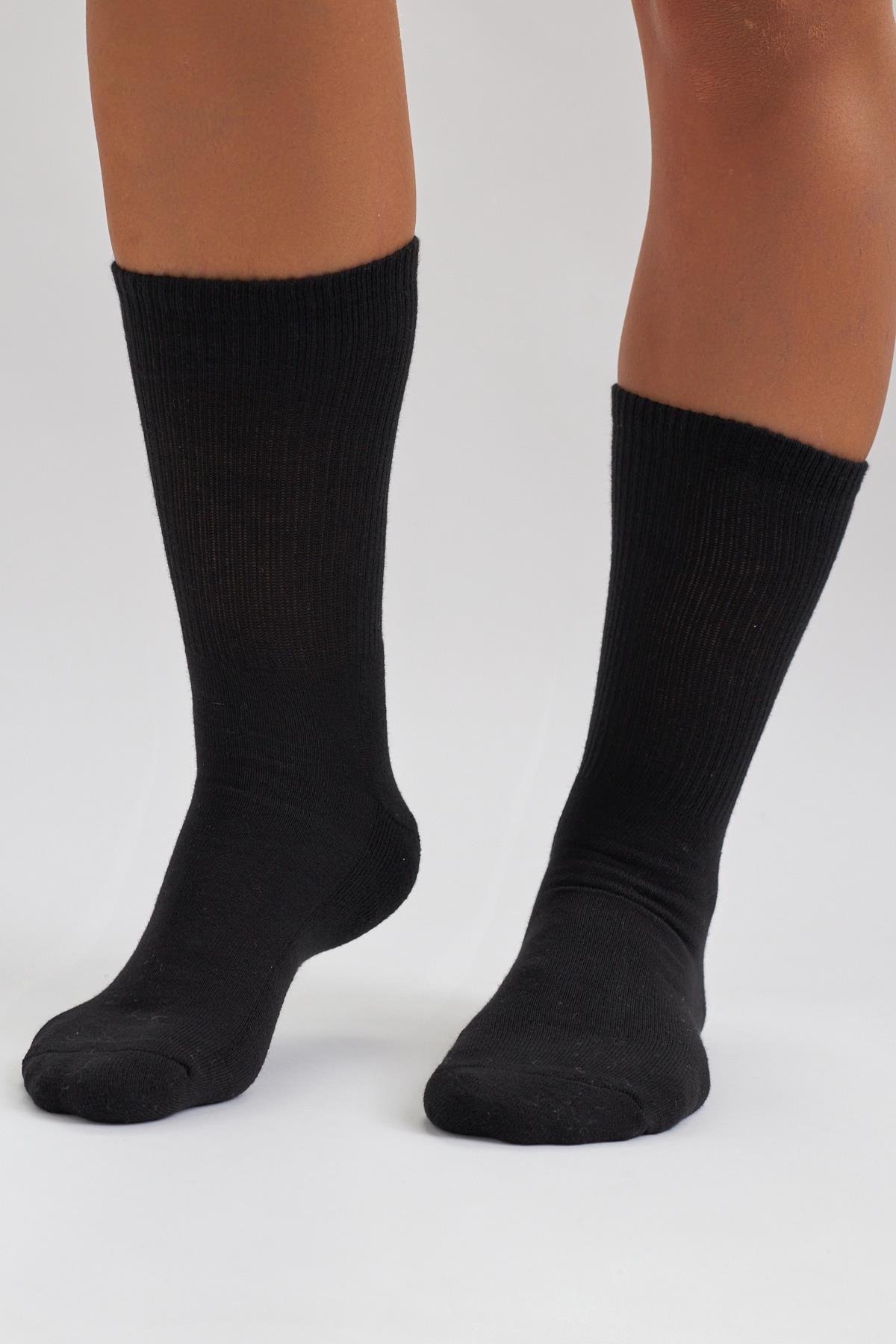 Havlu Taban Uzun Konç Basic Erkek Soket Çorap SİYAH
