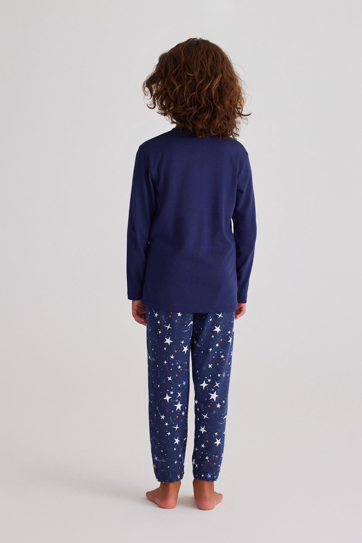 Space Erkek Çocuk Pijama Takımı Lacivert