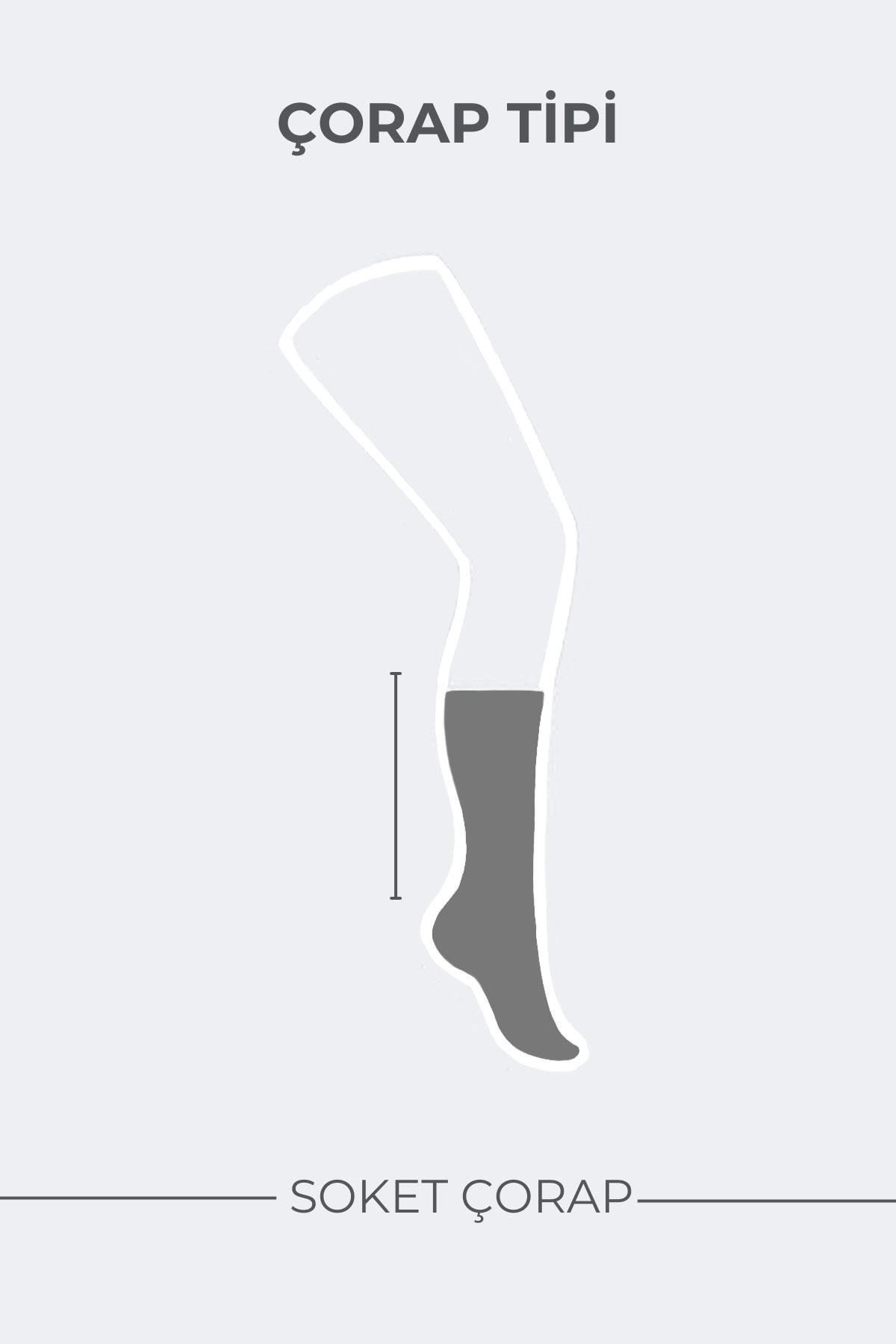 Zımbalı Yün Kadın Soket Çorap Açık Pembe