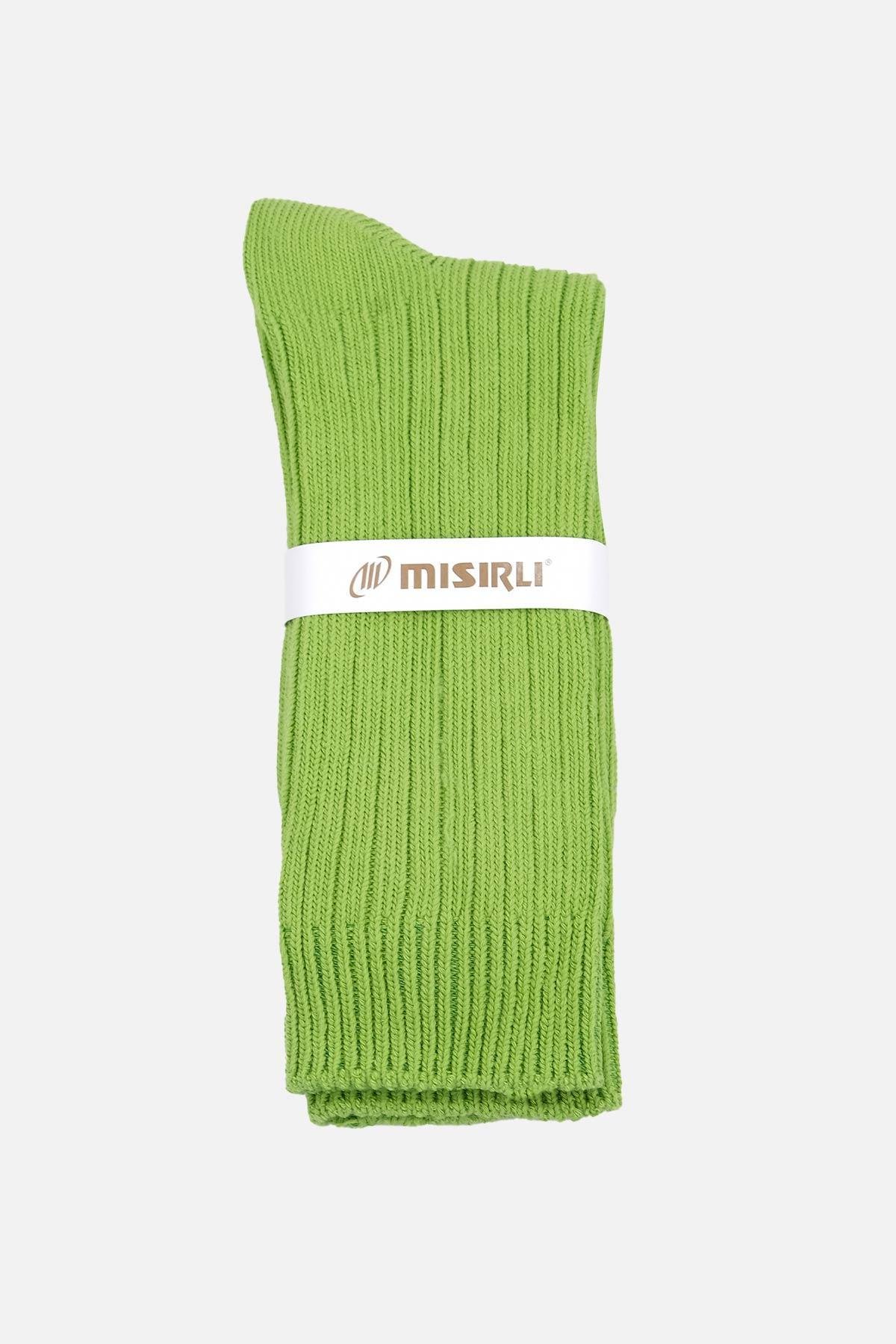 Mısırlı Unisex Pamuklu Bio Cotton Kışlık Yeşil Soket Çorap