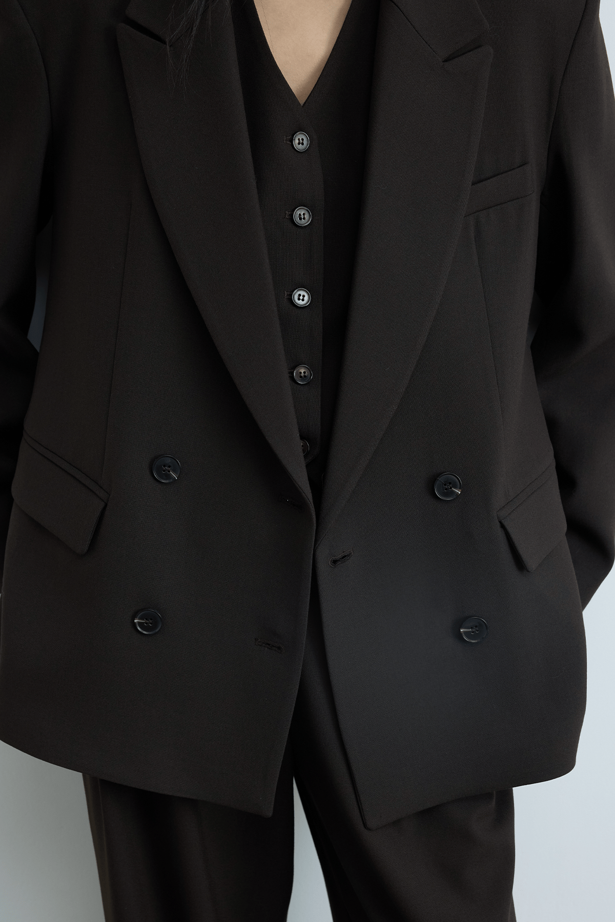 Acı Kahve Janet Kruvaze Blazer Ceket | Suud Collection