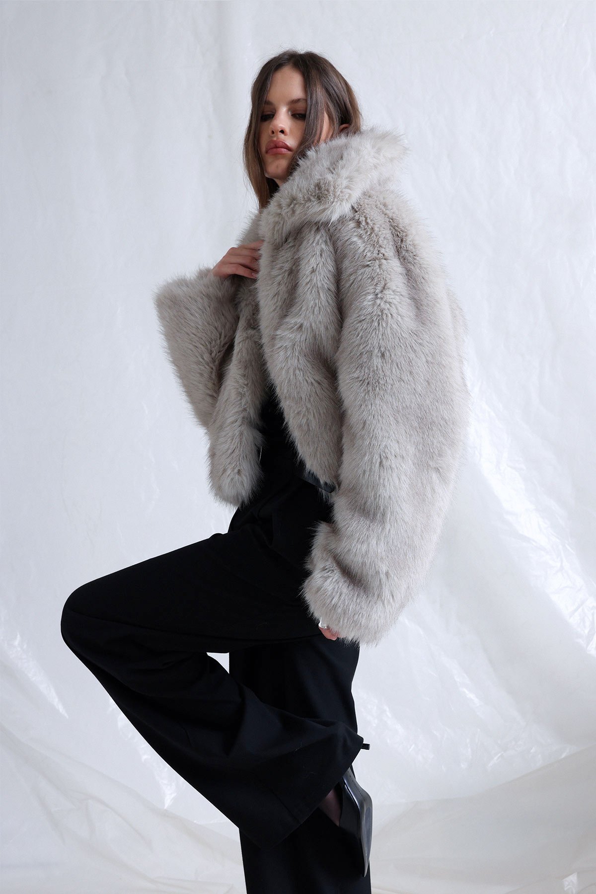 Poodle fur short blouson 【Rikako】