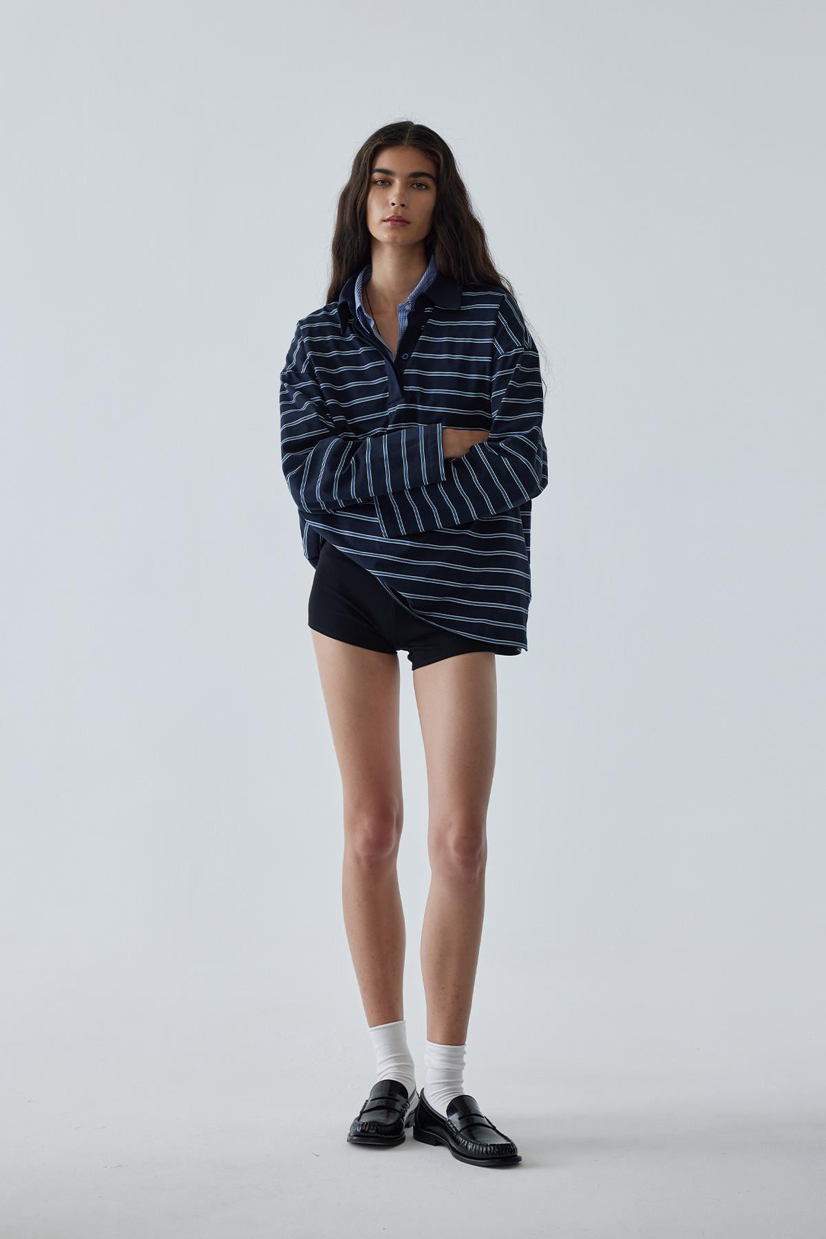 Blue Gingham Sortie Oversize Shirt | Suud Collection