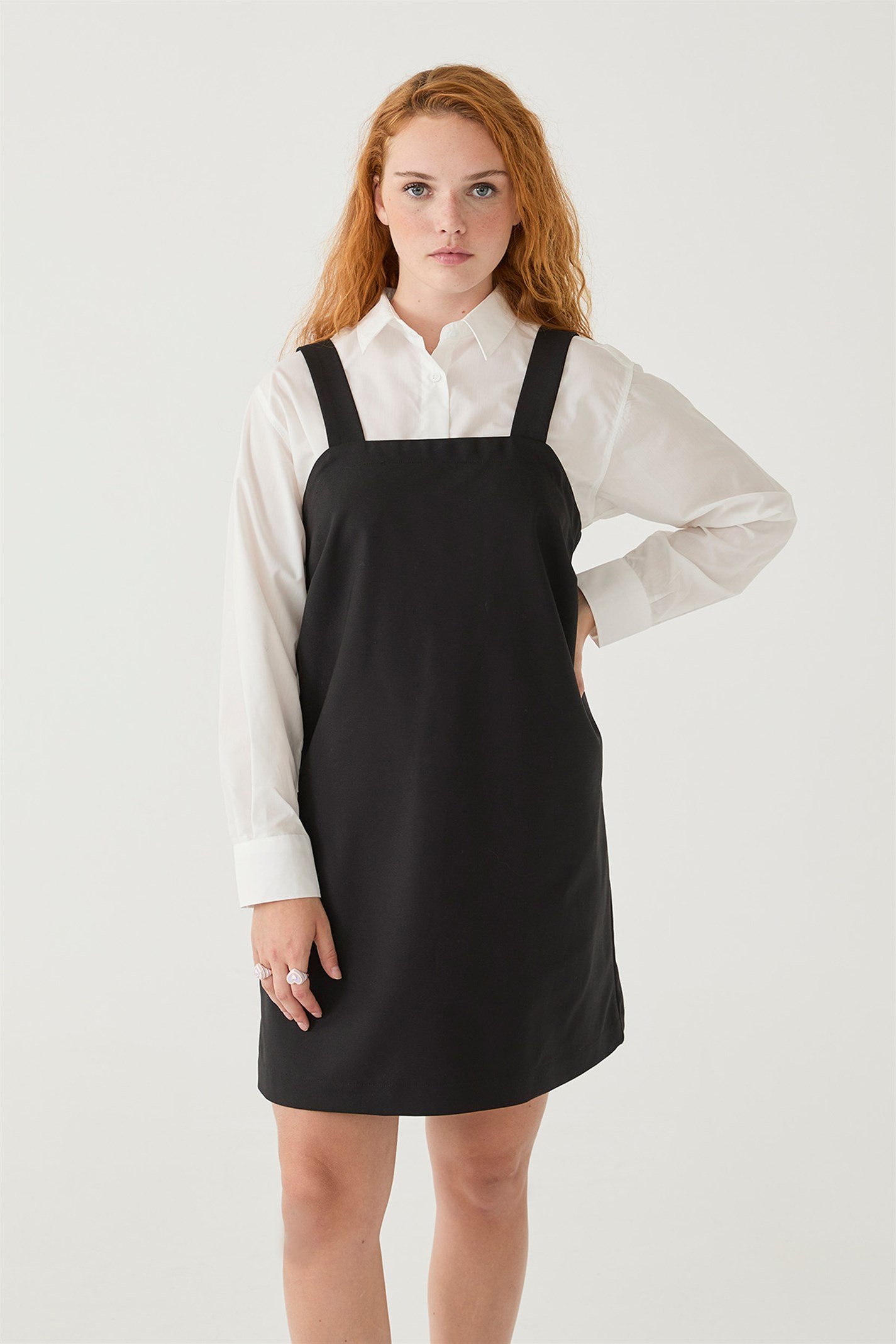 Black Salopet Mini Dress | Suud Collection