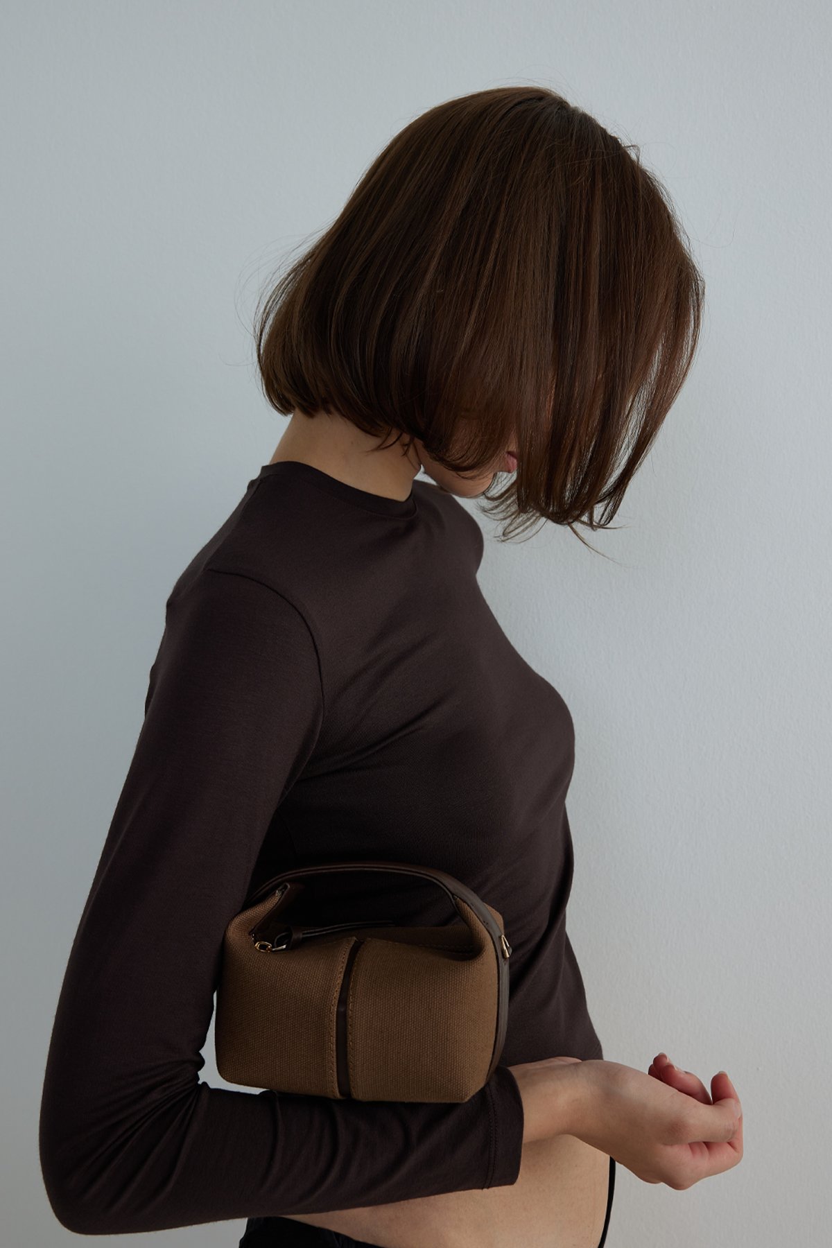 ★LE ABONNE★ Bonbon bag_dark brown Chanel Bronze Jumbo Patent Bon Bons Cabas Tote Bag