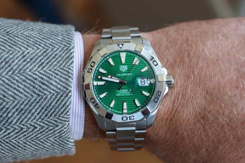 Tag heuer green face watch hotsell