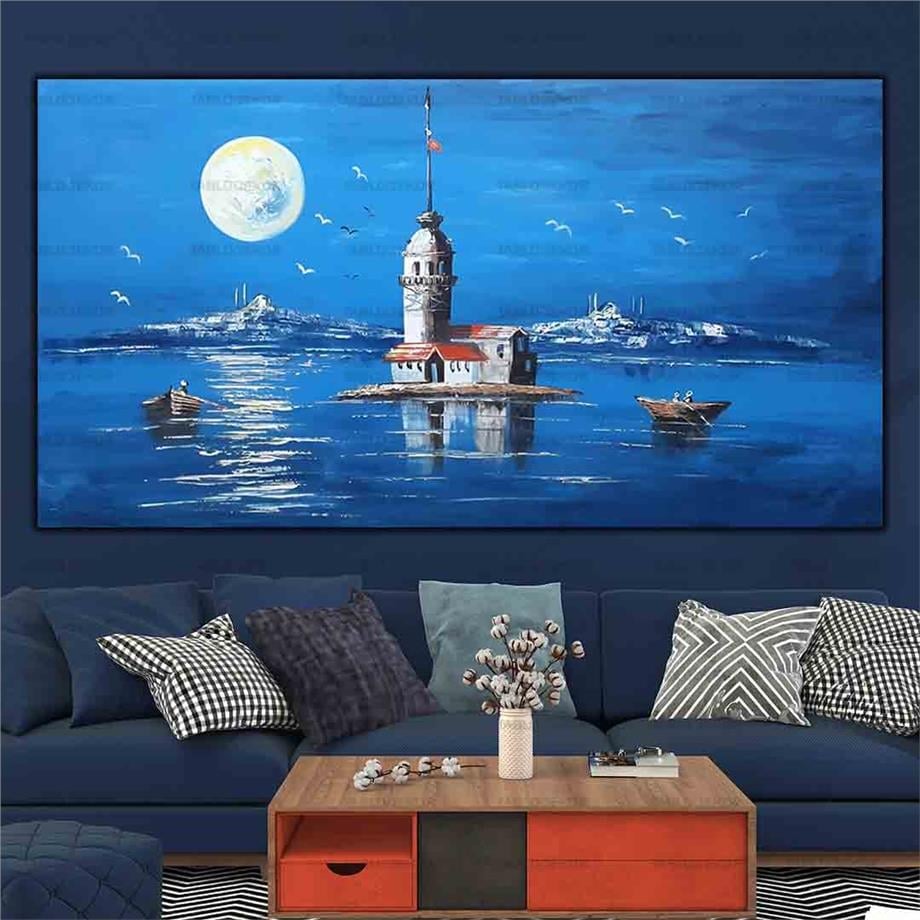 GECE KARANLIĞI İSTANBUL KIZ KULESİ ORİJİNAL YAĞLI BOYA TABLO ürününe, ORİJİNAL YAĞLI BOYA TABLOLAR kategorisinden hemen satın alabilirsiniz.