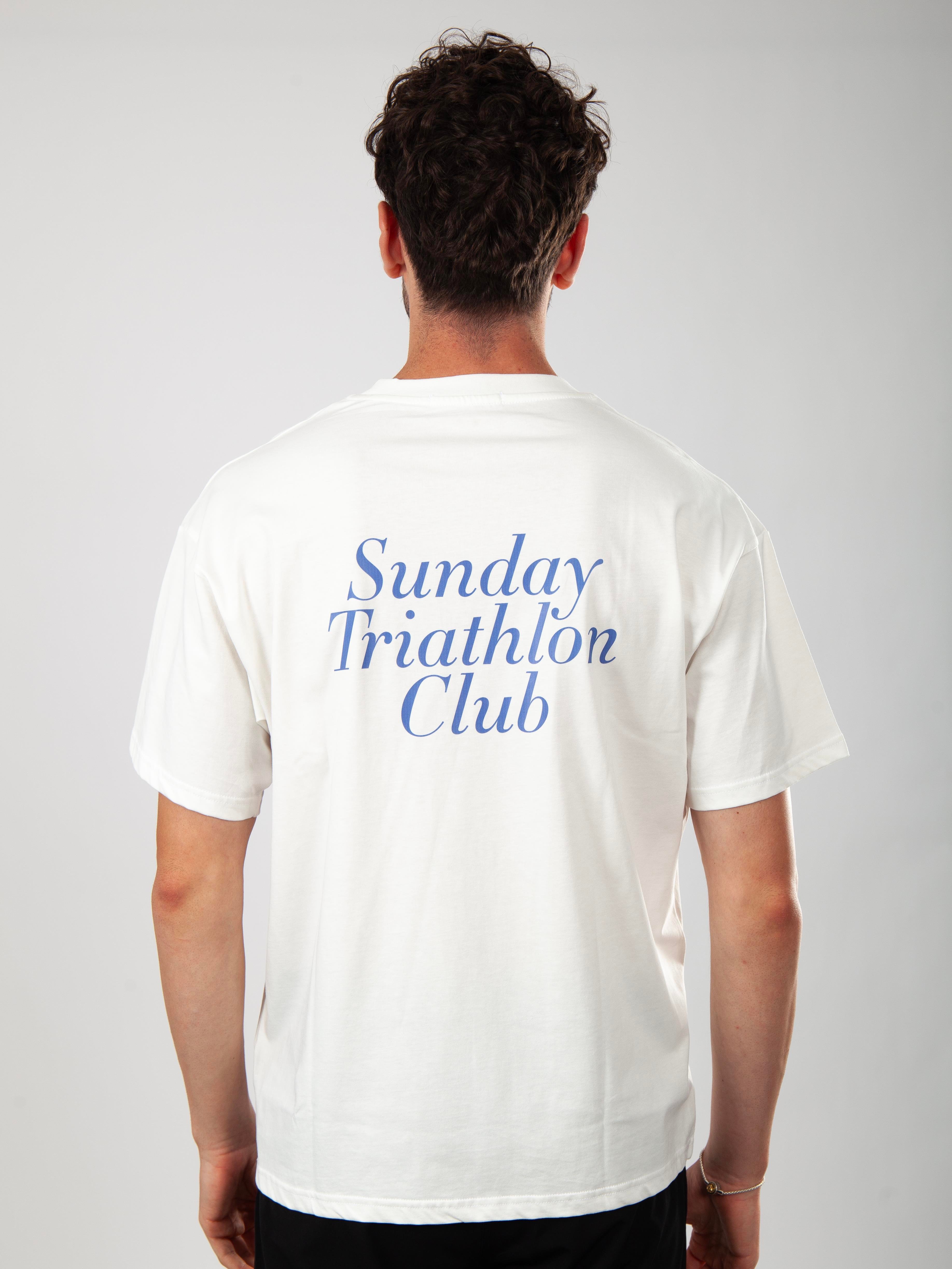 Oversize Pamuk Ti ort Sunday Triathlon Club 100 Pamuk Serin ve Rahat