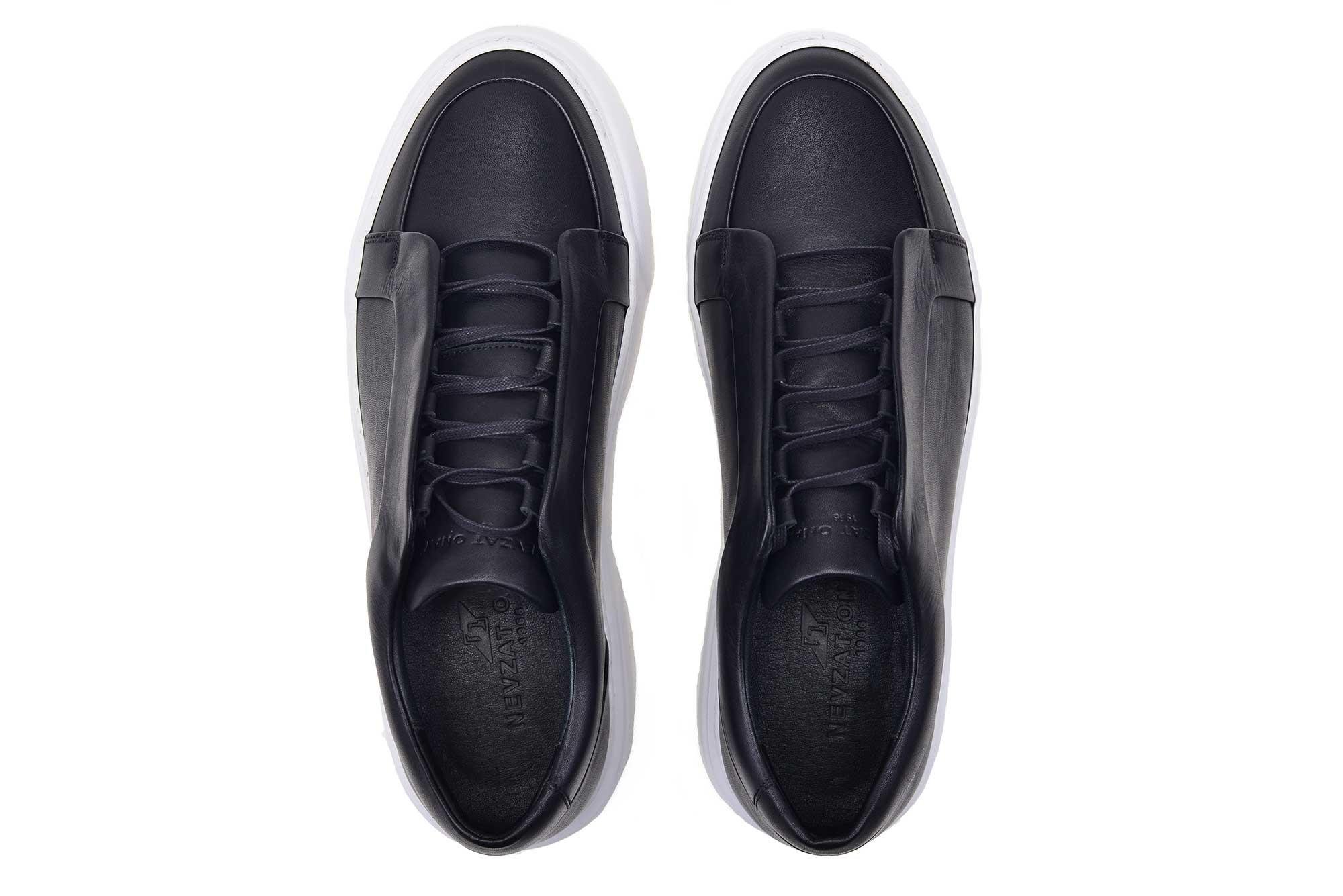 Siyah Bağcıklı Erkek Sneaker Ayakkabı 92171 Nevzat Onay