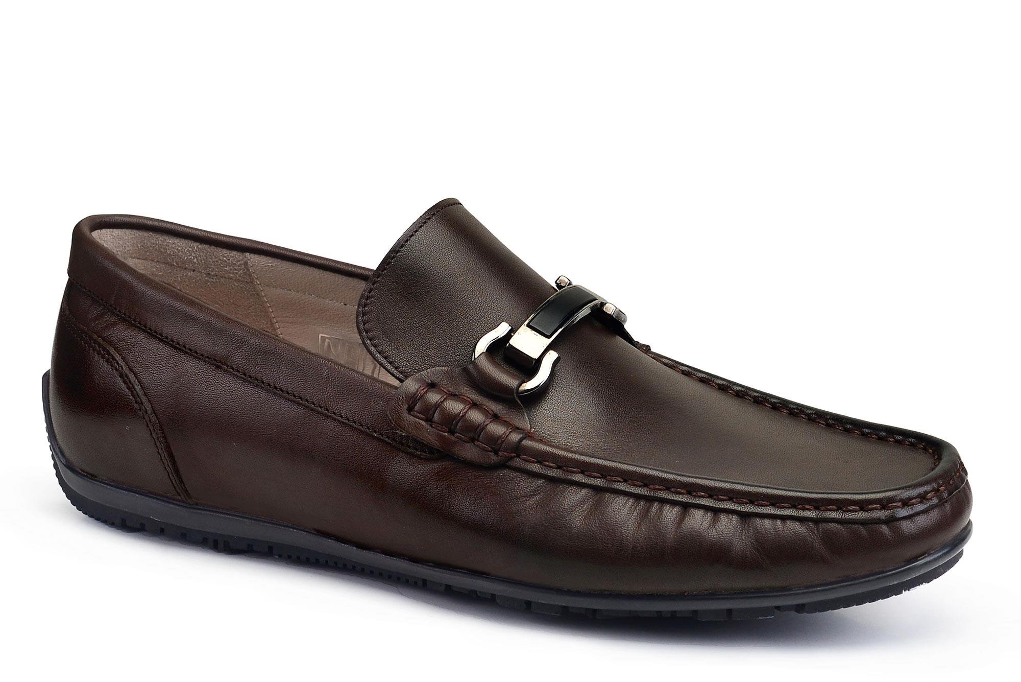Kahverengi Bağcıksız Yazlık Erkek Loafer Ayakkabı 95403 Nevzat Onay