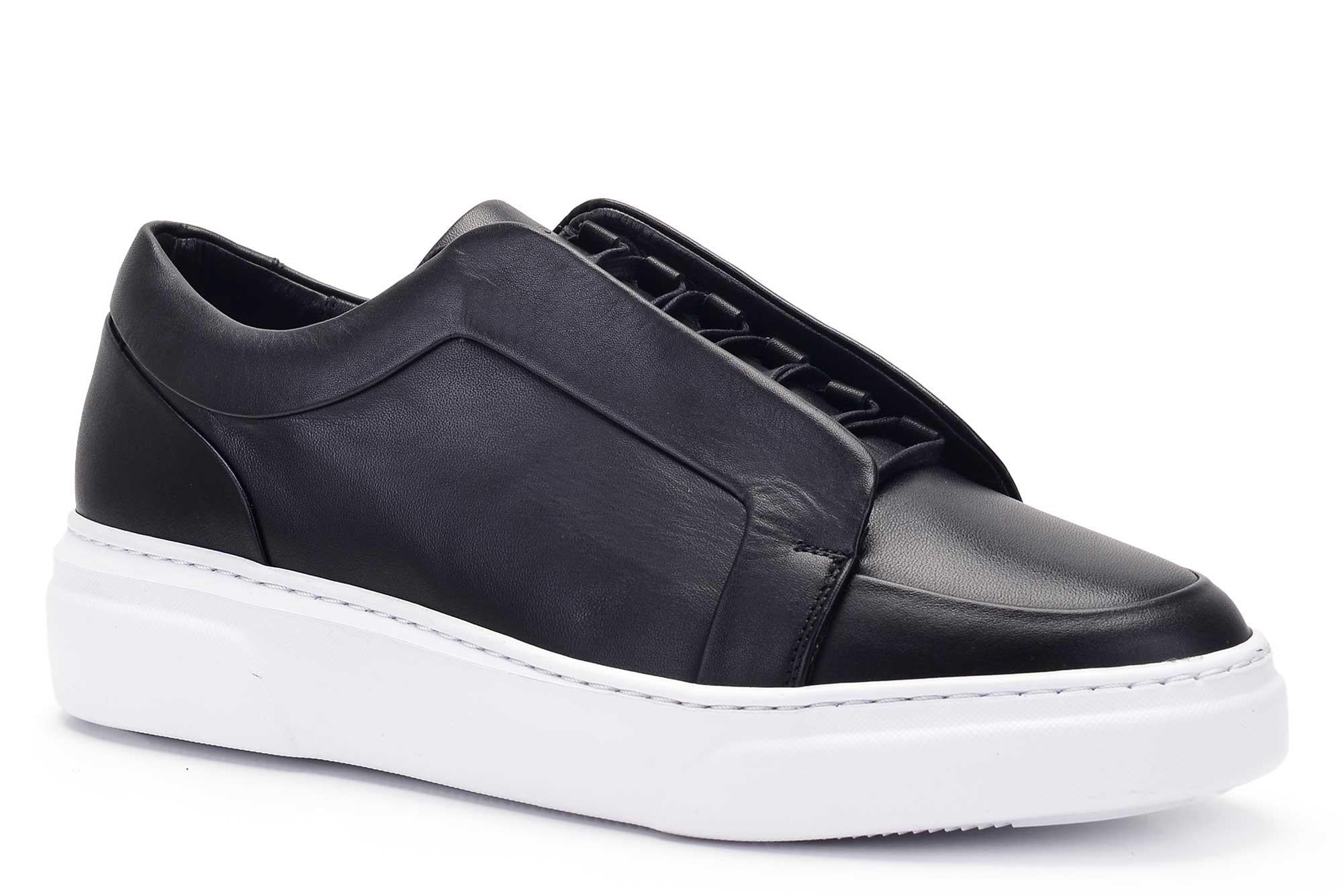 Siyah Bağcıklı Erkek Sneaker Ayakkabı 92171 Nevzat Onay