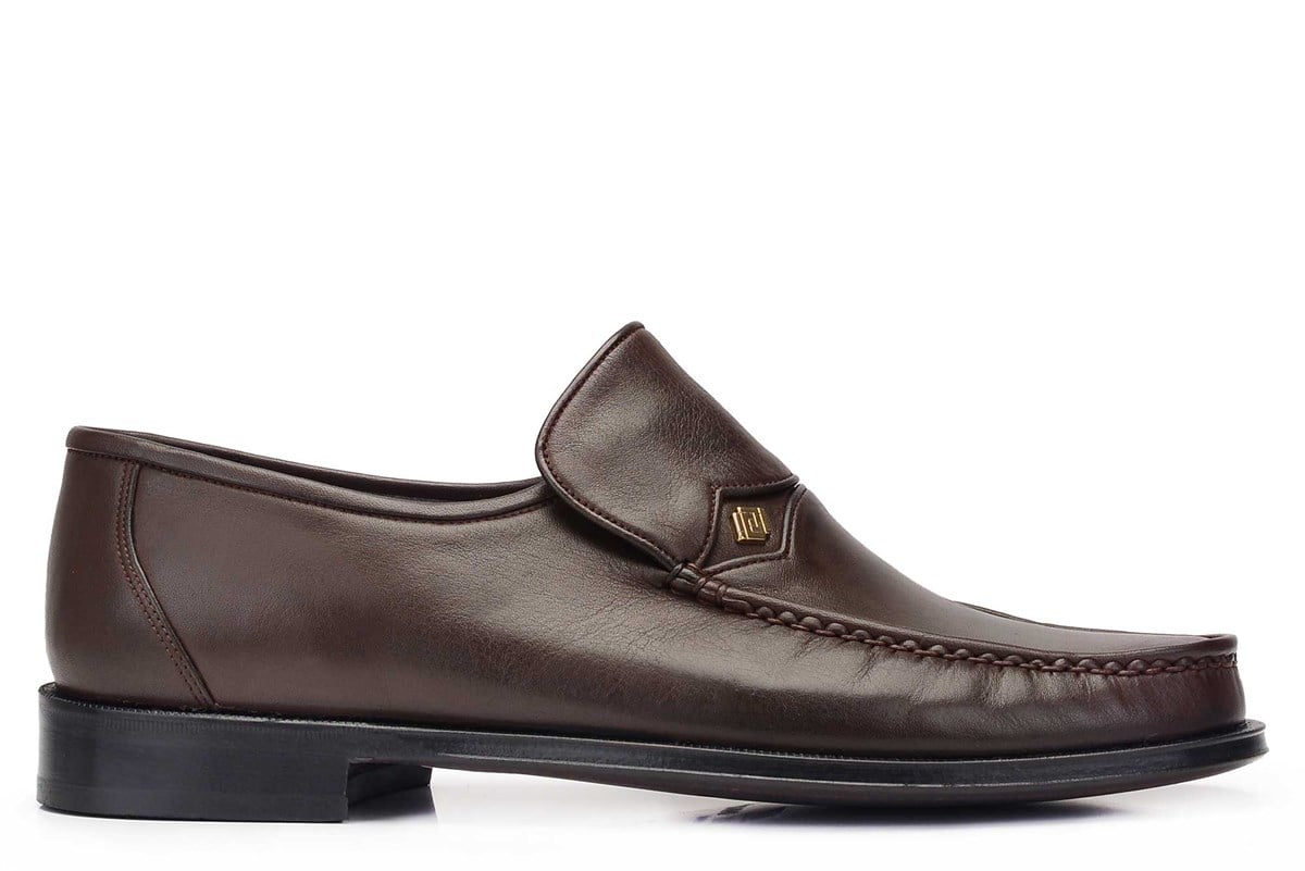 Hakiki Deri Kahverengi Günlük Loafer Erkek Ayakkabı