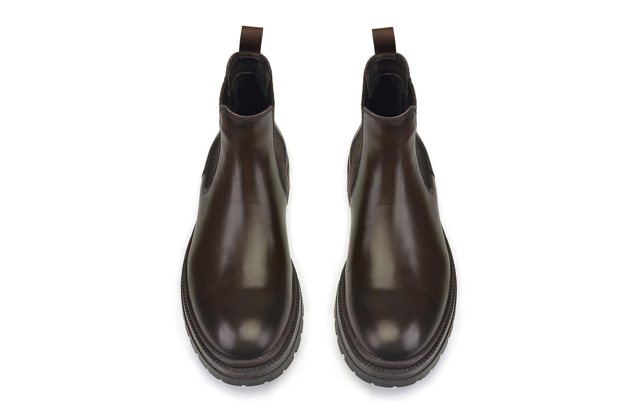 グッドカルマ Reversible CHELSEA サイズ2 Women's Light Brown Suede Zippered Chunky Heel Genuine Leather ジャケット・アウター