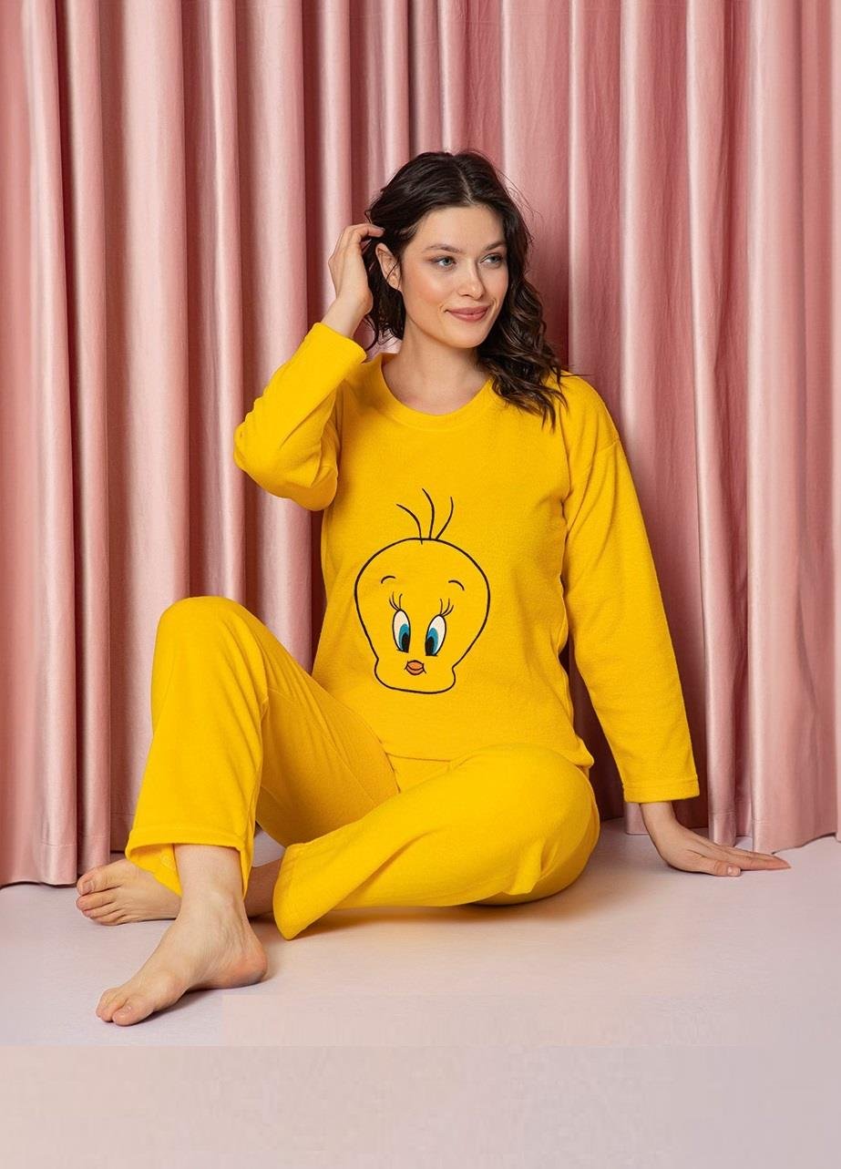 Kadın Polar Peluşlu Pijama Takımı Yeni Sezon | Dore Bella