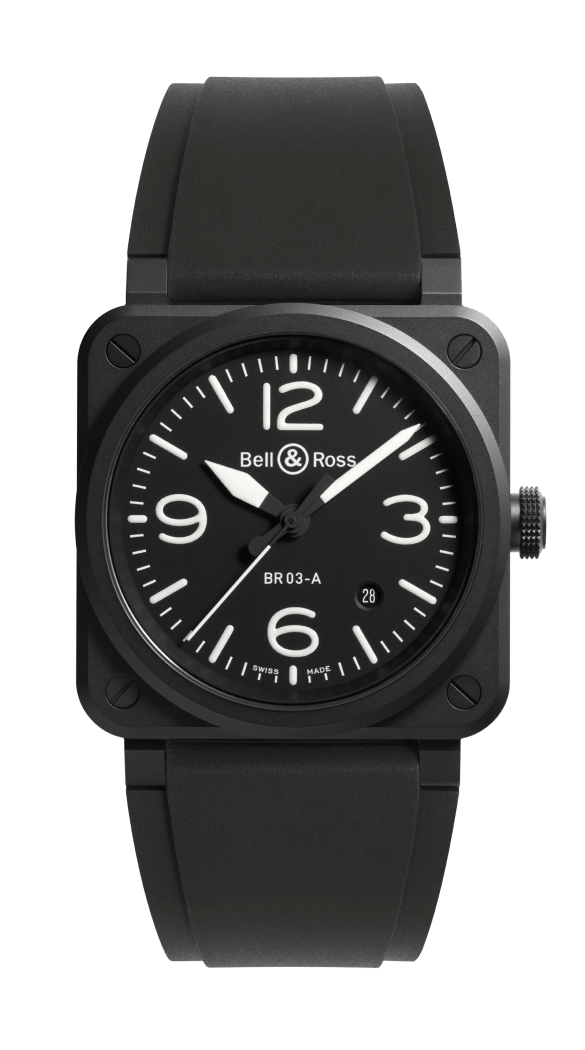 Bell&Ross BR 03 Black Matt BR03A.BL.CE.SRB Erkek Kol Saati