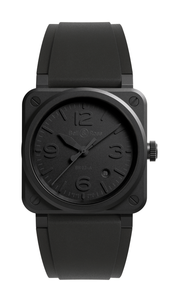 Bell&Ross BR 03 Black Matt BR03A.PH.CE.SRB Erkek Kol Saati