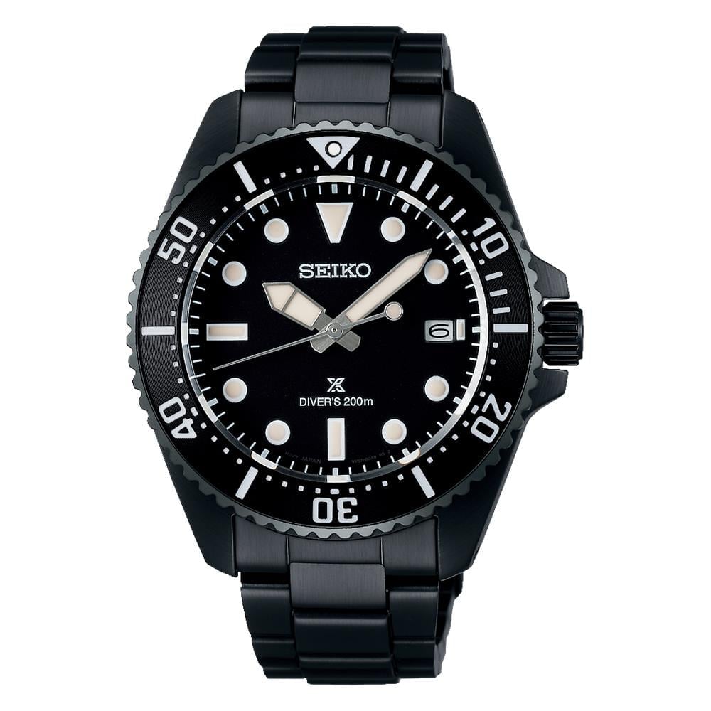 SEIKO ブラック腕時計 Seiko Prospex Solar SNE599P1 Erkek Kol saati SNE599P