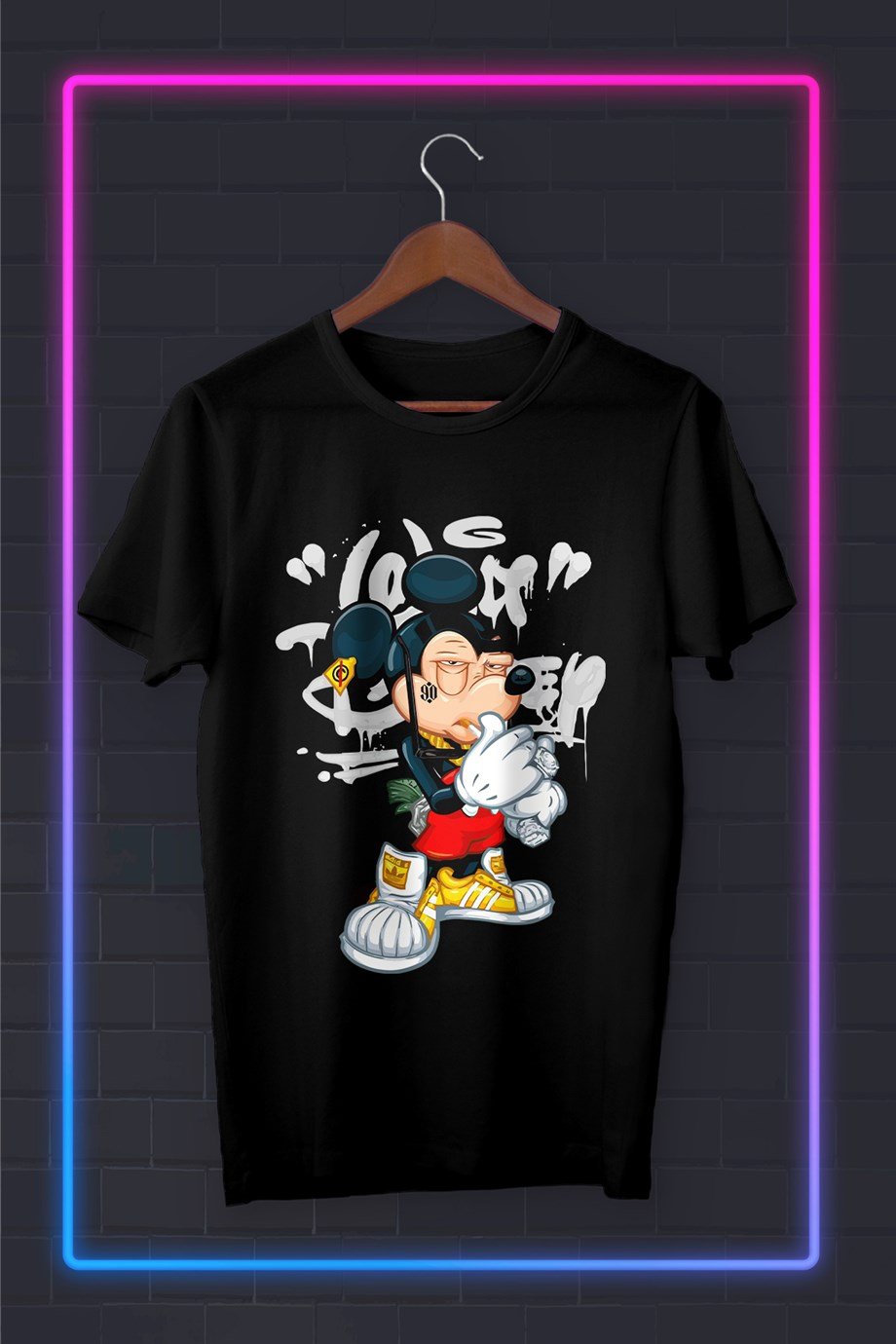 Mickey Mouse Disney Karakter-Basklı Tshirt