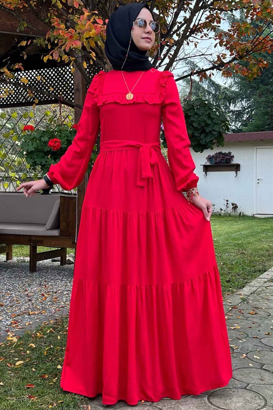 Bade Elbise Kırmızı - Rabia Şamlı | Tesettür Giyim, Elbise ve Kadın Giyim  Modası