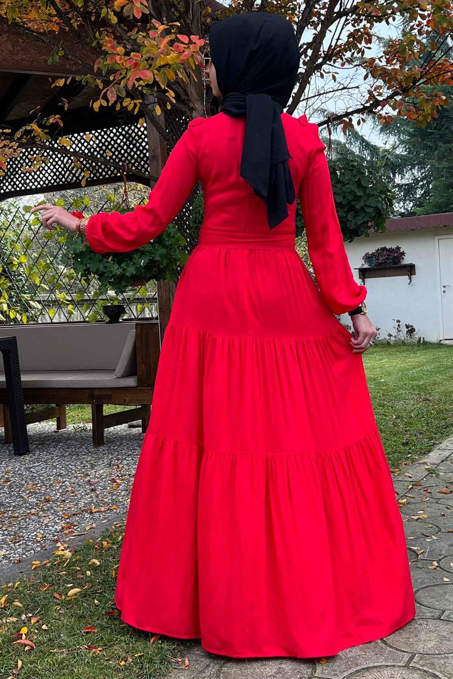 Bade Elbise Kırmızı - Rabia Şamlı | Tesettür Giyim, Elbise ve Kadın Giyim  Modası