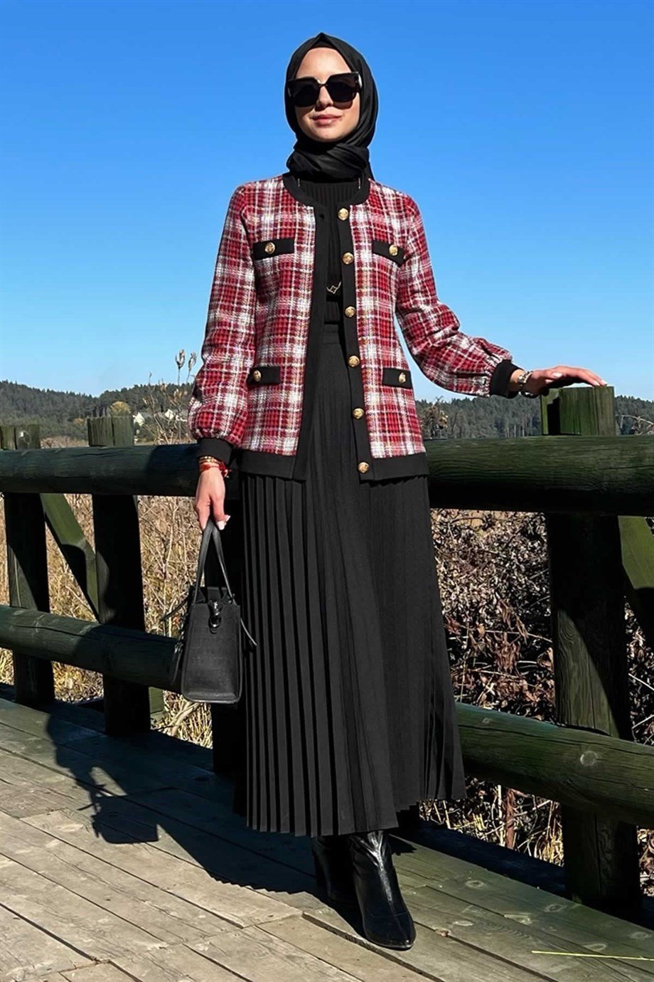 Siyah Plise Etek - Rabia Şamlı | Tesettür Giyim, Elbise ve Kadın Giyim  Modası
