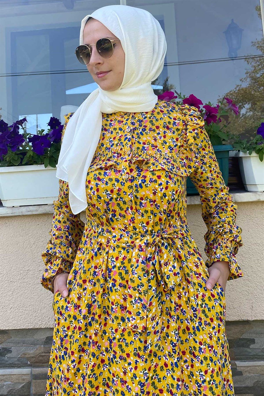 Ece Tunik Sarı - Rabia Şamlı | Tesettür Giyim, Elbise ve Kadın Giyim Modası