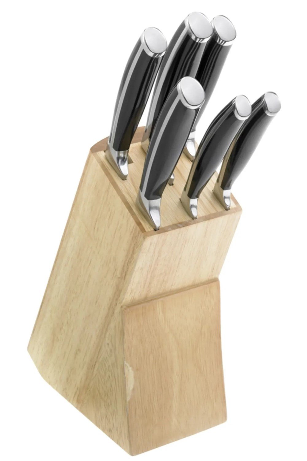 Interline Ahşap Standlı Mutfak Bıçak Seti 7 Parça | decoroni