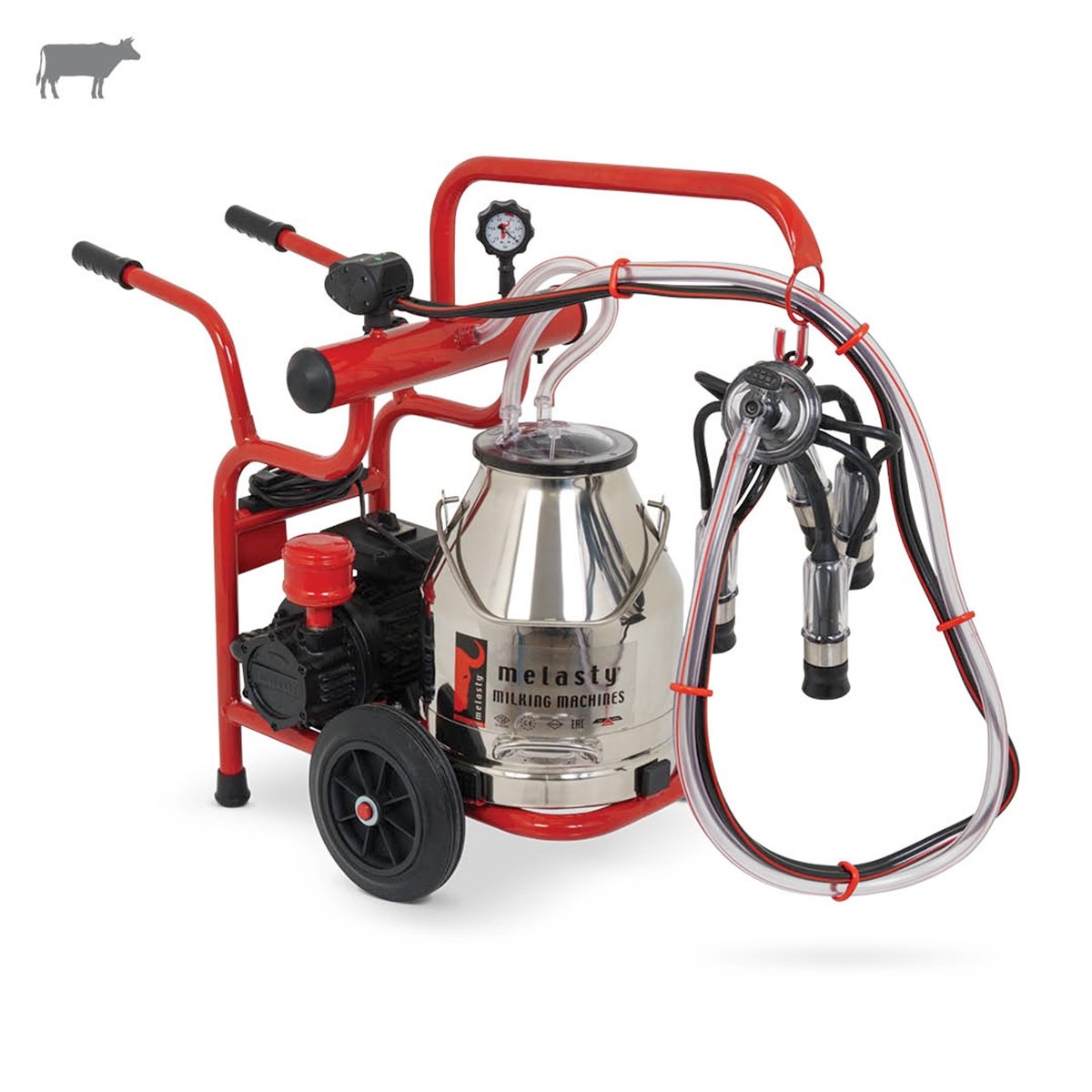 Melasty Junior Tekli İnek Süt Sağma Makinesi (Paslanmaz Güğüm - Kauçuk  Memelik) (Kuru Pompa) | Cimritilki.com