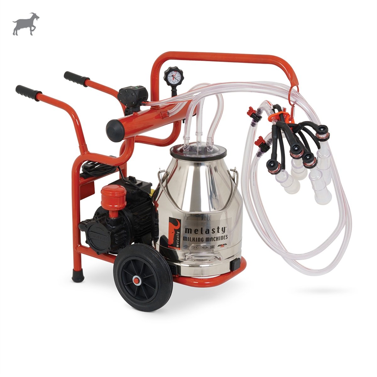 Melasty Junior İkili Keçi Süt Sağma Makinesi (Paslanmaz Güğüm - Silikon  Memelik) (Junior) (Yağlı Pompa) | Cimritilki.com