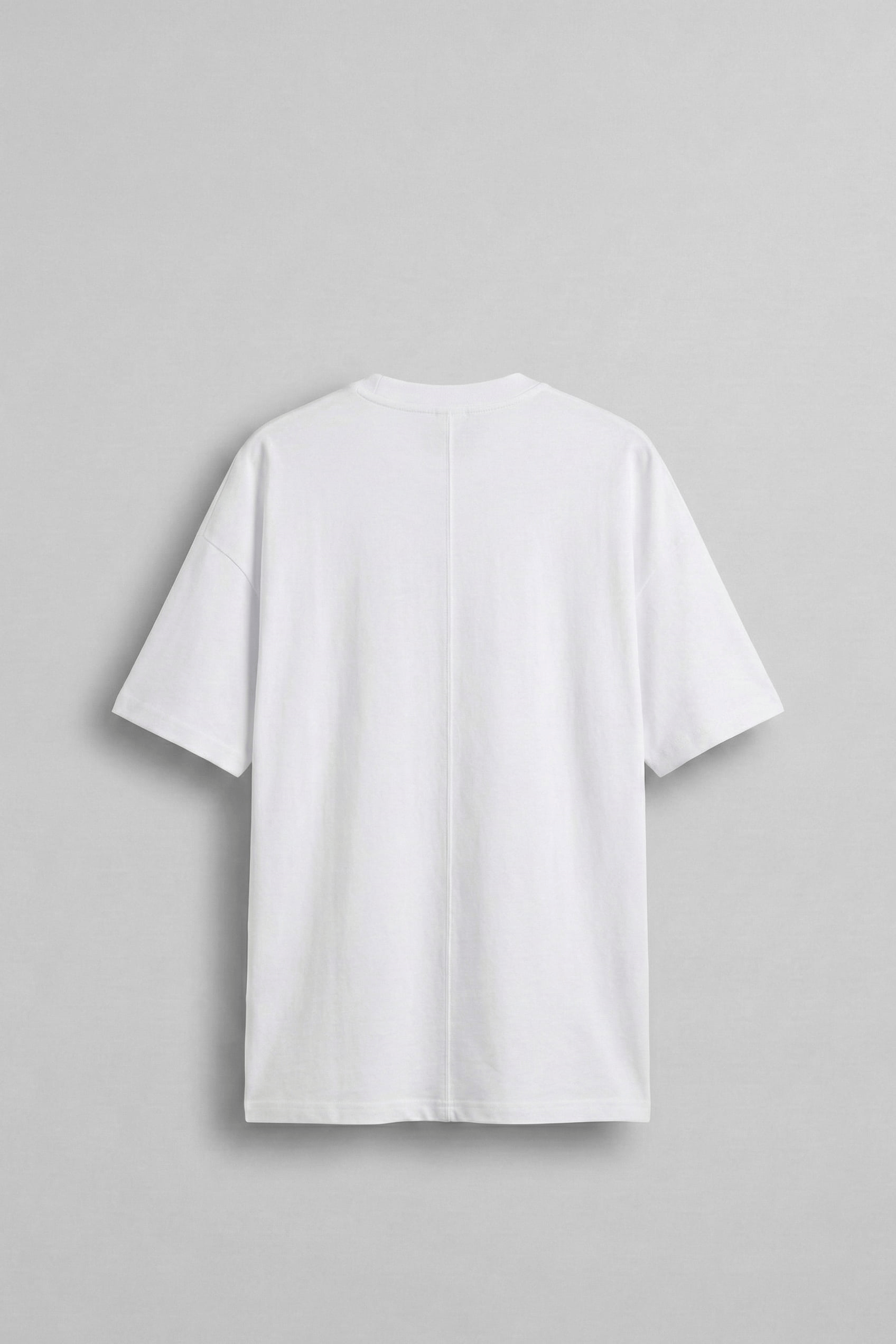 Beyaz New York Baskılı Oversize Erkek T-Shirt | ABLUKA