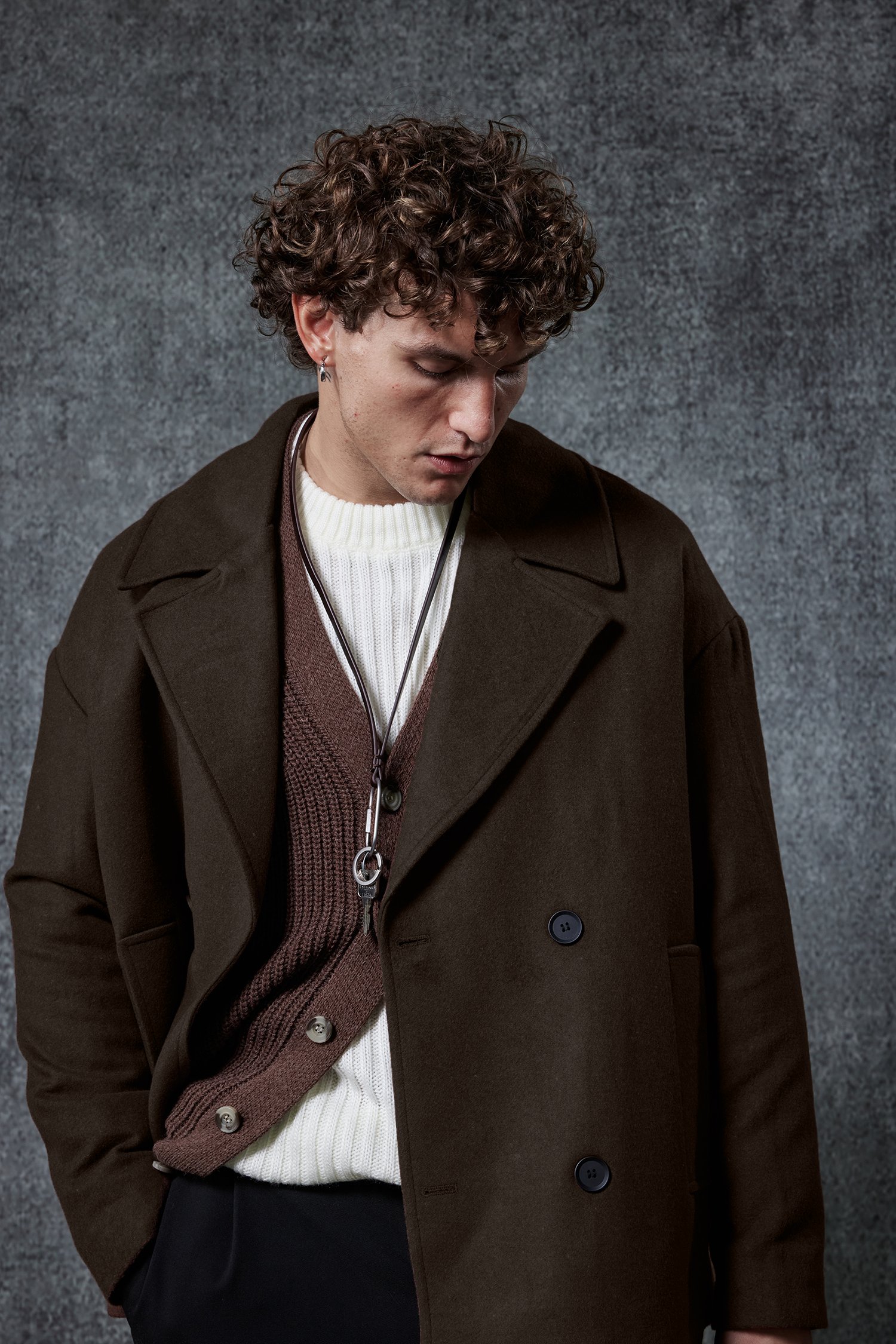Erkek Oversize Kruvaze Koyu Kahve Kaban | Smart Casual Kaban – ABLUKA