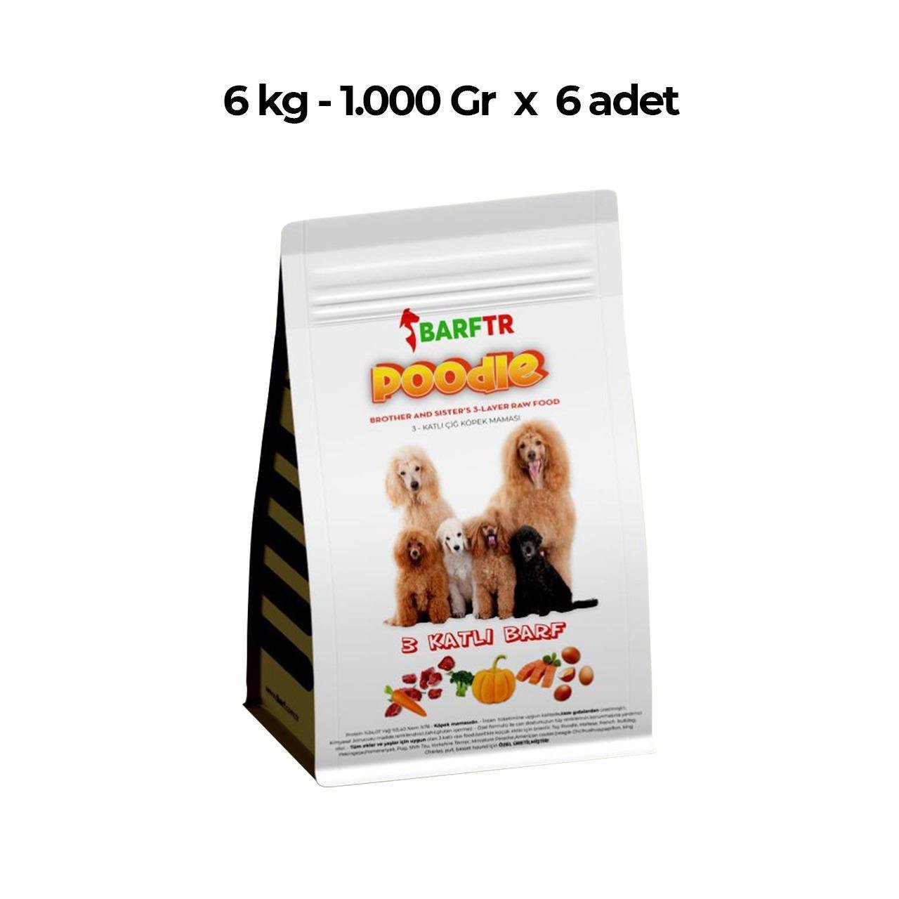 3 Katlı Barf Köpek Maması 6 Kg 1000 gr Tekli Ambalajlarda