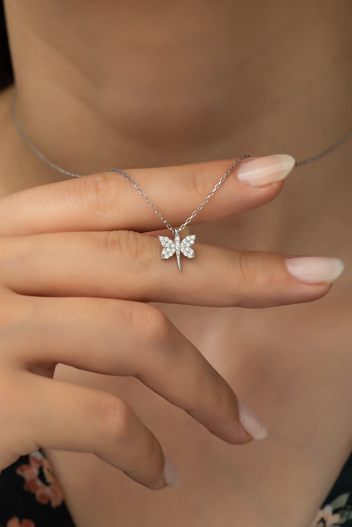 925 Ayar Gümüş Minik Yusufcuk Kolye Kadın Gümüş Kolye