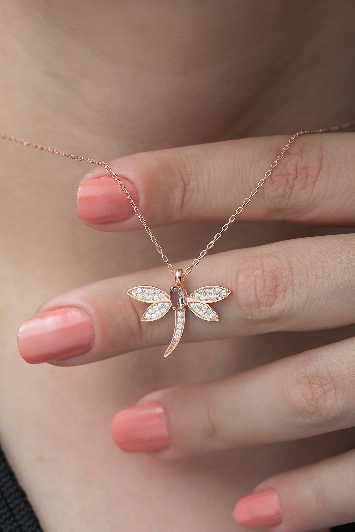 925 Ayar Zultanite Taşlı Yusufcuk Kolye Kadın Gümüş Kolye