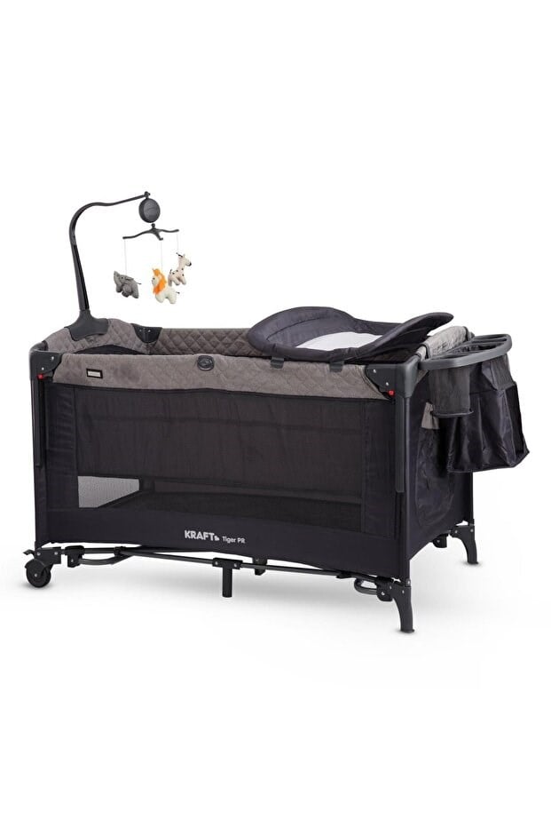 Kraft Tiger PR Anne Yanı Oyun Parkı 70*120 cm Açık Gri 8699971531693