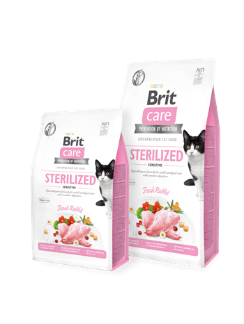 Brit Care Hypo-Allergenic Sindirim Sistemi Destekleyici Tahılsız  Kısırlaştırılmış Kedi Maması 7kg - 8595602540754