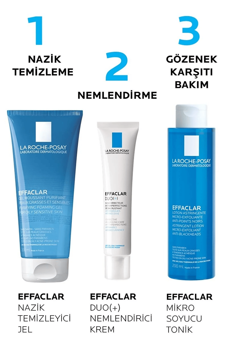 La Roche Posay Effaclar Yağlı Ciltler için Pürüzsüzleştiren Bakım