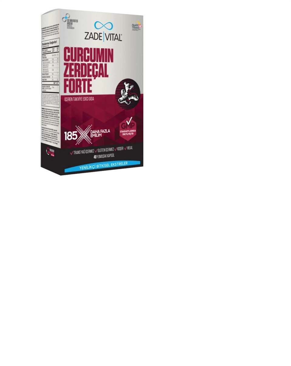 Zade Vital Curcumin Forte 40 Kapsül 1000 mg