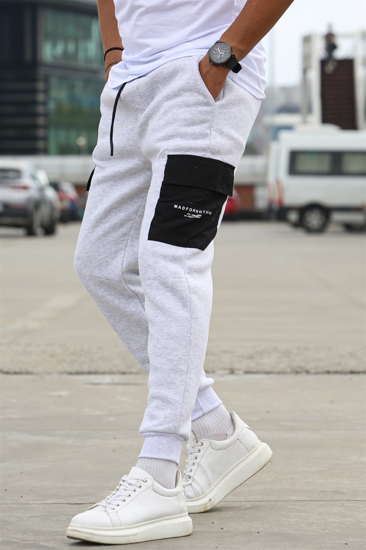 Marl Snow Jogger Sweatpants Madmext