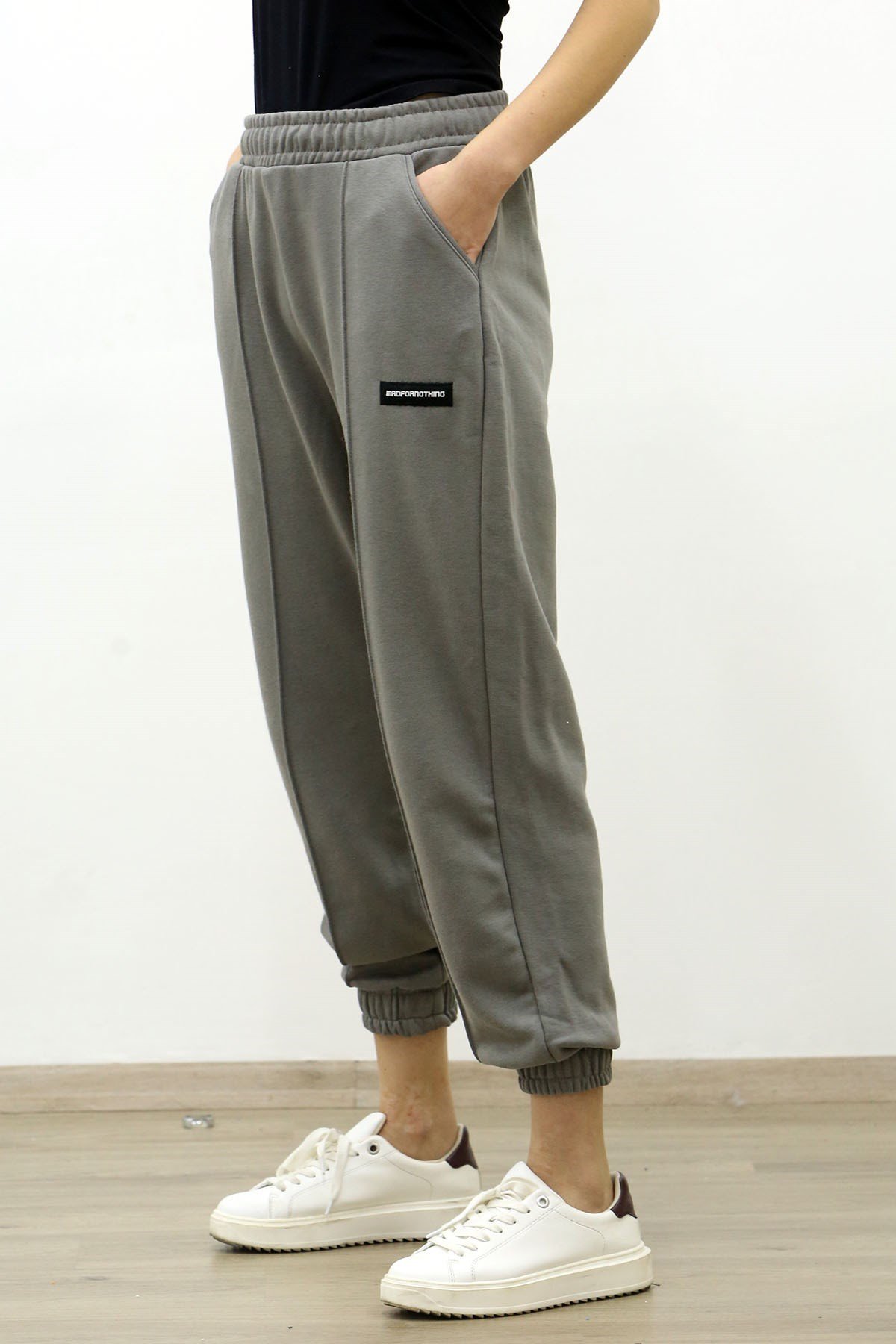 Mad Girls Dark Grey Jogger Sweatpants