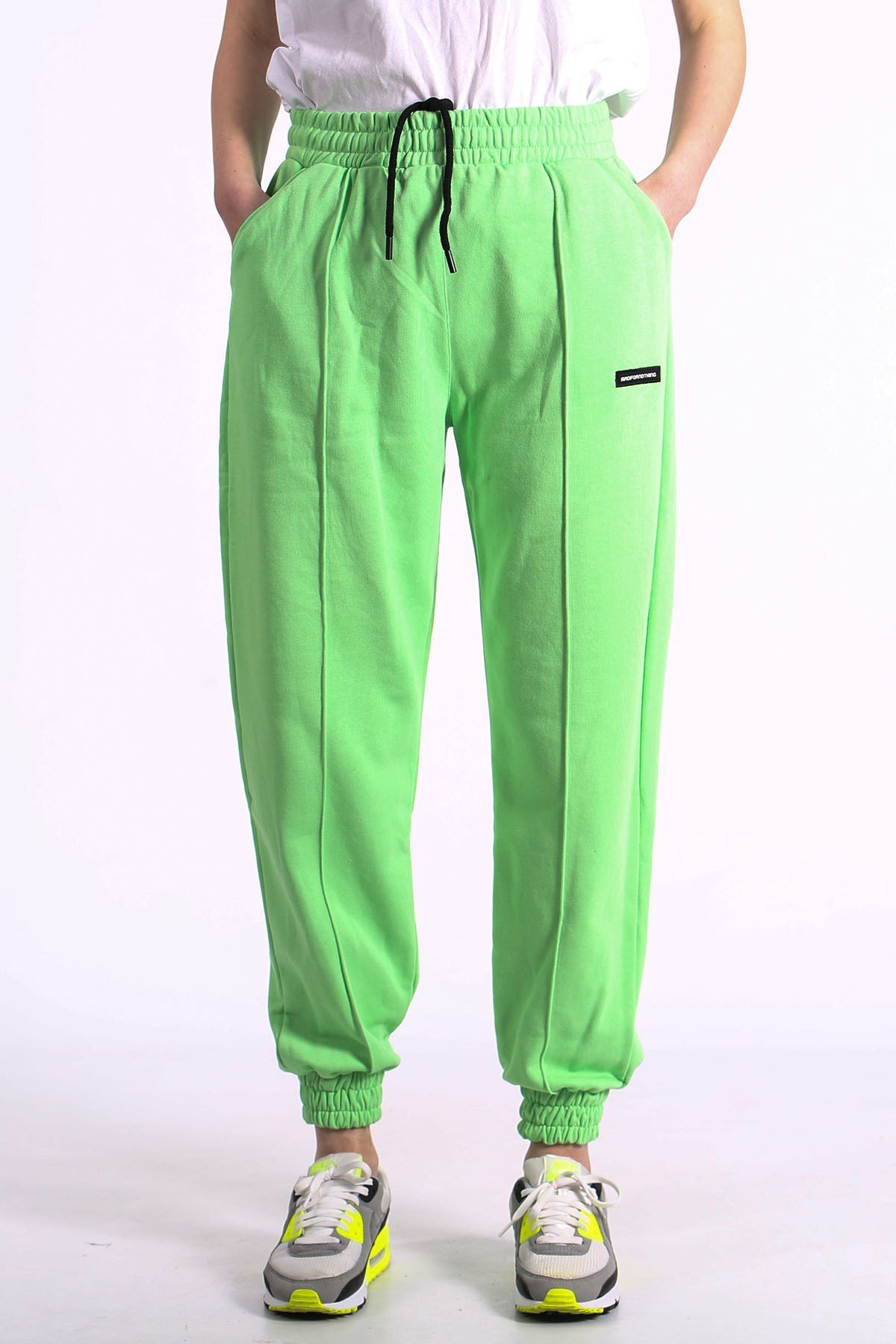 Mad Girls Neon Green Jogger Sweatpants