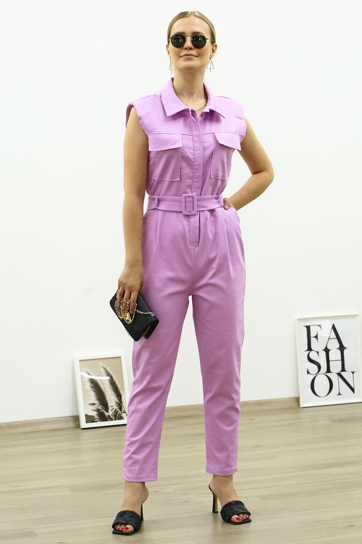 Girls hot sale purple jumpsuit