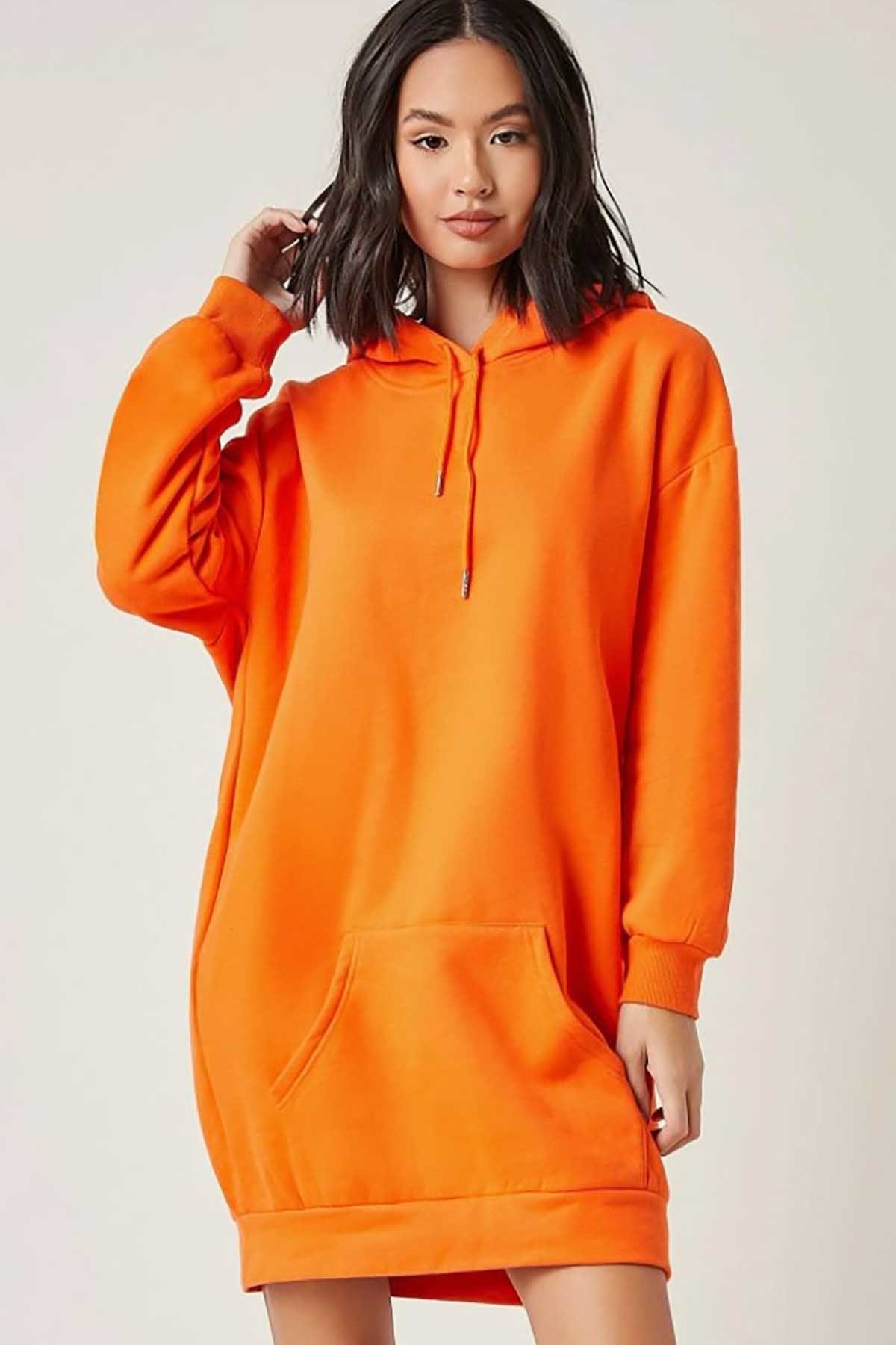 Girls orange hoodie cheap