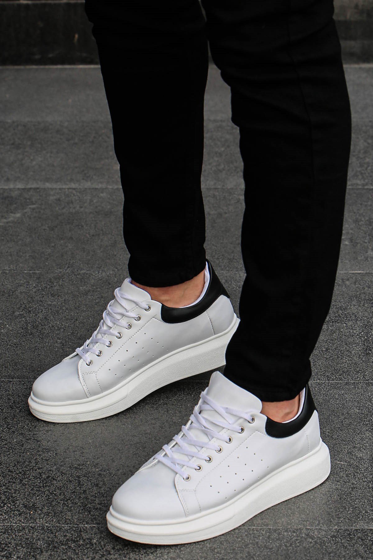Madmext Beyaz Yüksek Taban Erkek Sneaker Ayakkabı MS107- Madmext