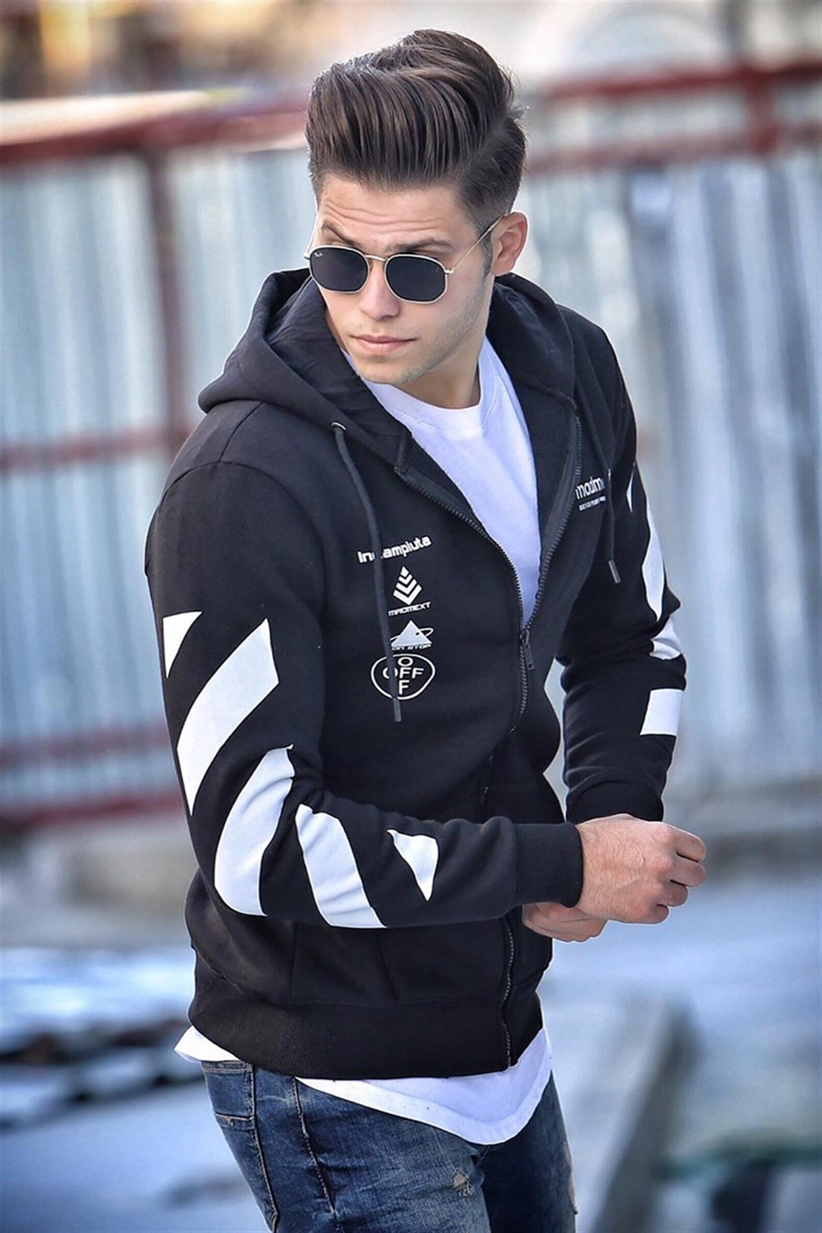 Stylish Black Hoodie Boys Knuckleheads Black Hooded Sweatshirt W