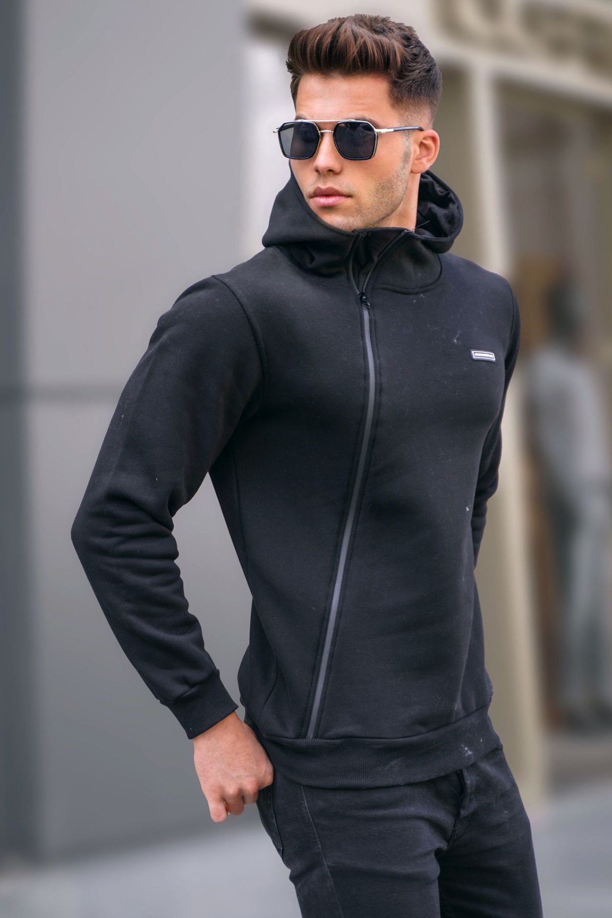 Black sweater men's clearance hoodie