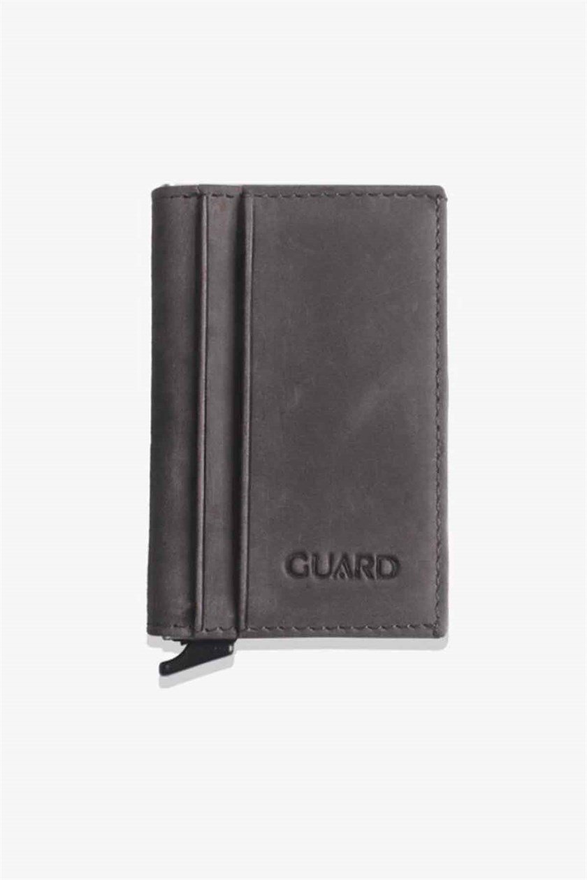 その他 L GEAR SOLID TRADING CARD GRIZZLY 22 GUARD Dark Grey Leather Cardholder