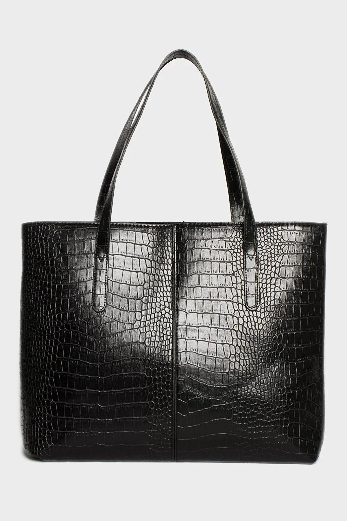 Shoping Bag Kadın Siyah Kol Çantası - Madmext